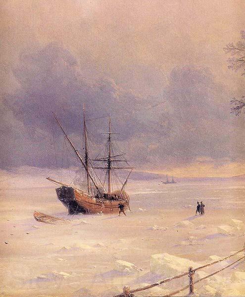 Ivan Aivazovsky Frozen Bosphorus Under Snow Spain oil painting art